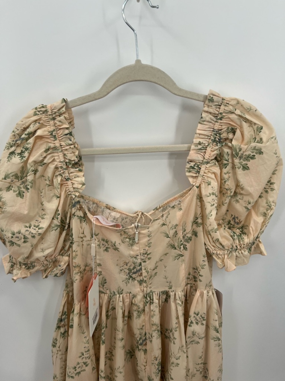 Selkie the Villa floral Puff-Sleeve Mini Dress NWT - Picture 9 of 12